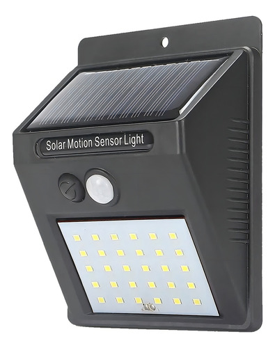 Luminária Solar Luz Led Com Sensor De Presença Automático