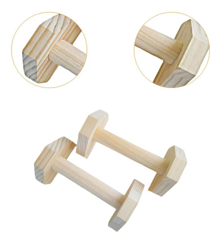 2 Piezas De Paralelas De Madera, Manijas De Flexiones De