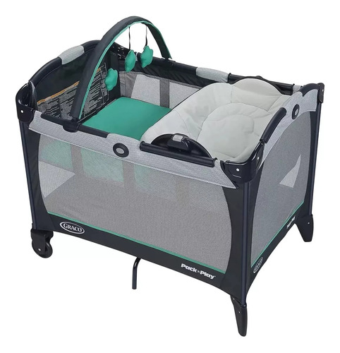 Cuna Corral Plegable Graco Pack N' Play Reversible Seat Gris