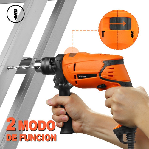 Imagen 9 de 9 de Taladro Rotomartillo 1/2 Prof 650w Teeno 7133-41