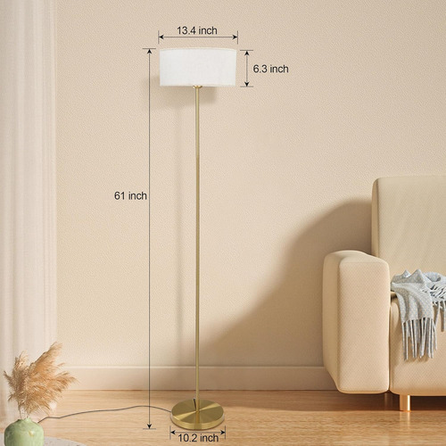 Lámpara De Pie Moderna Led Regulable De 3 Colores