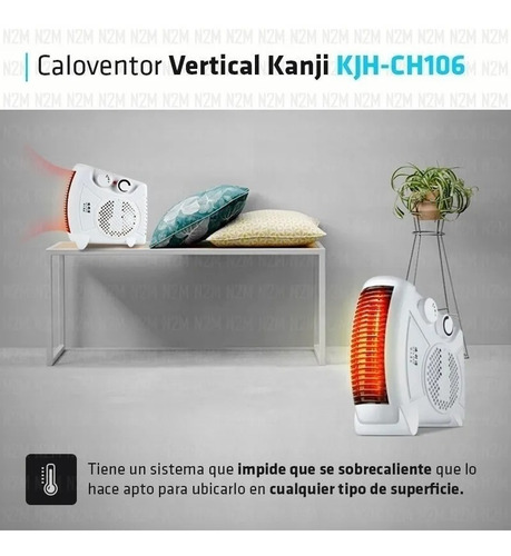 Imagen 11 de 11 de Caloventor Estufa Con Ventilador 1000/2000w Ahorro Energía