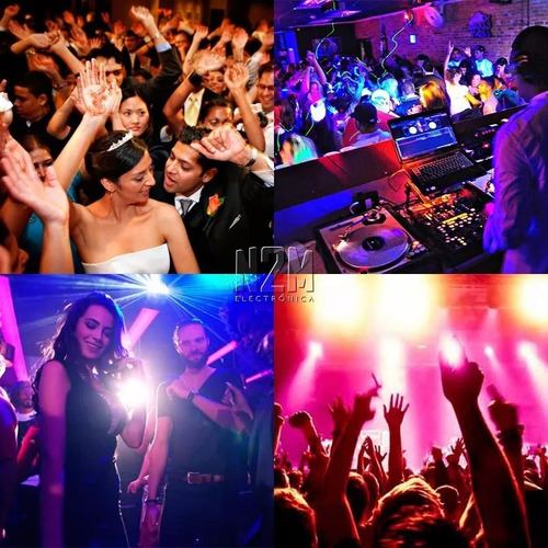 Imagen 5 de 10 de Flash Led Audioritmico 10w Blanco Efecto Strobe Luces Dj Boliche