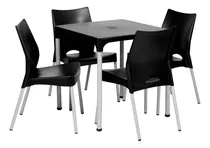 Comprar Juego De 4 Sillas Malba + Mesa 72x72 Plastica Jardín Quincho
