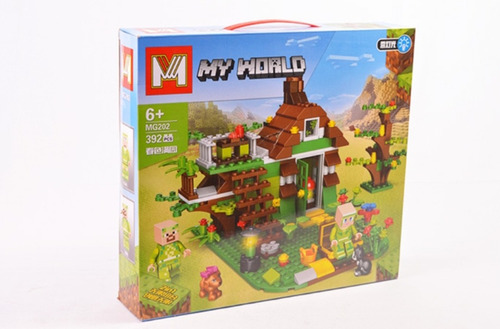 Bloques Para Armar My World Casa De Campo 392pcs Minecraft 392 Casa Campestre Con Árbol