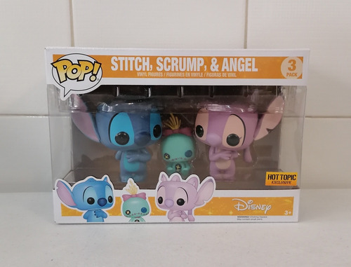 Funko Pop Stitch Scrump Angel 3 Pack Disney Hot Topic (Usado)