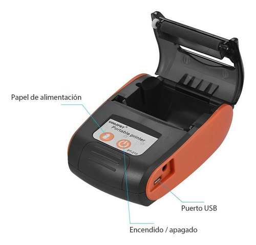 Impresora Térmica Portátil Inalámbrica Bluetooth (58mm)