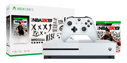 Microsoft Xbox One S 1TB NBA 2K19 Bundle blanco
