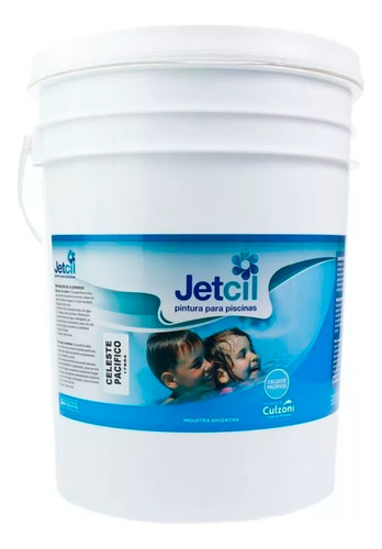 Pintura Jetcil 20 Litros Celeste Base Acuosa Para Piscinas