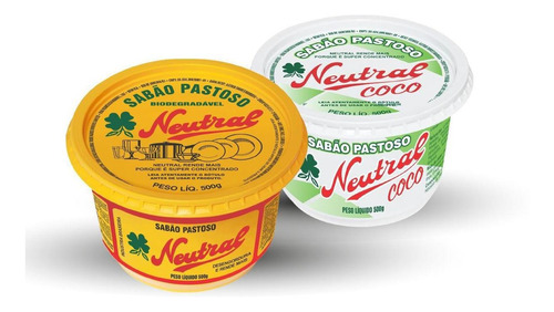 Kit Sabão Neutral Pastoso Tradicional E Coco P Louça - 6 Un