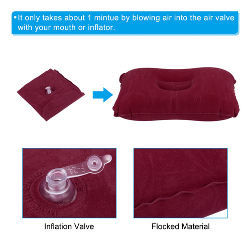 Almohada Inflable Ultraligera Para Acampar Y Viajar 4 Unidad