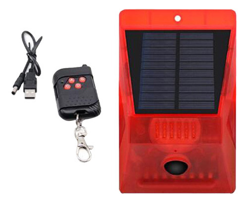 Luz De Alarma Solar Ip65 Sensor De Movimiento Al Aire Libre