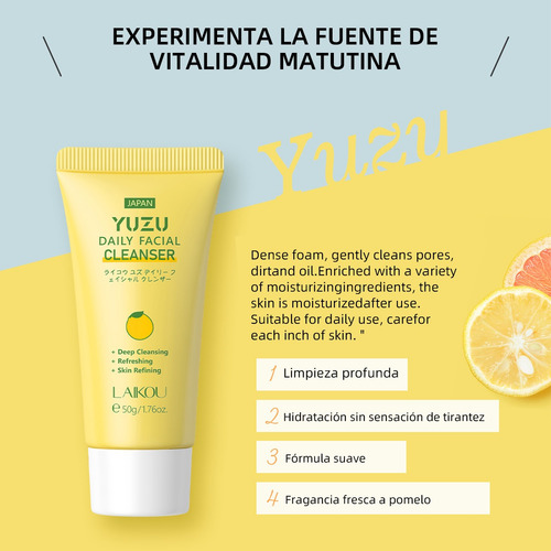 Hl Limpiador Facial De Pomelo 50g Limpiador De Espuma