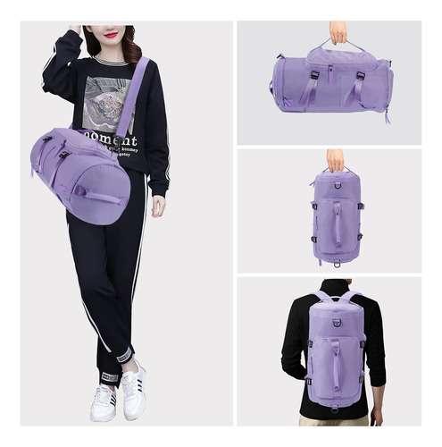 Unisex Mochila De Viaje Con Compartimento Para Zapatos Impermeable Bolsa Deporte Ligero Mochila