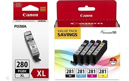 Canon Cli281 Bkcmy Paquete De Valor De Tanque De Tinta 4colo