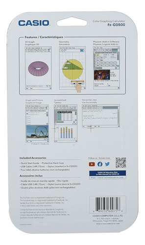 Tela Sensível Ao Toque Casio Com Calculadora Gráfica Stylus,
