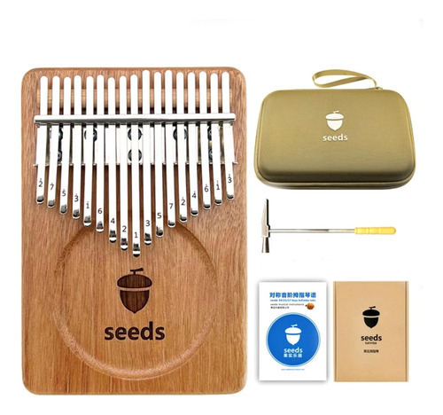 Seeds Kalimba - Piano De Pulgar De 17 Teclas De Madera De Ok