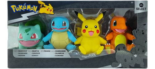 Figuras  Pokémon Coleccionables Paq. 4 Piezas