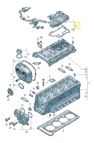 Valvula Pcv Vw Polo 1.8 Gti 2014-2020 @