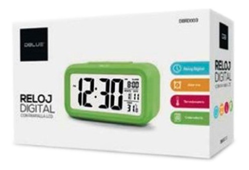 Reloj Digital Despertador - Calendario - Termometro Color Blanco
