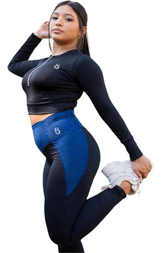 Leggings Lycra Calce Perfecto Con Faja Alta Modeladora Mujer