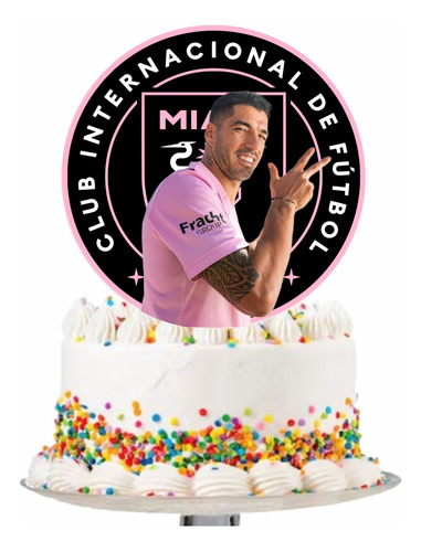 Inter Miami Luis Suarez Adorno Para Tortas Cake Topper 