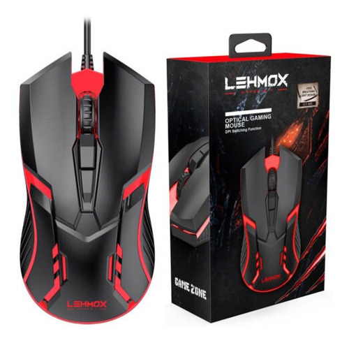 Mouse Gamer Usb Com Led Rgb 4 Botões Hyper 800-1200dpi