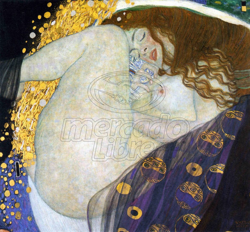 Cuadro Canvas Bastidor Arte Simbolismo Klimt Danae 77x83