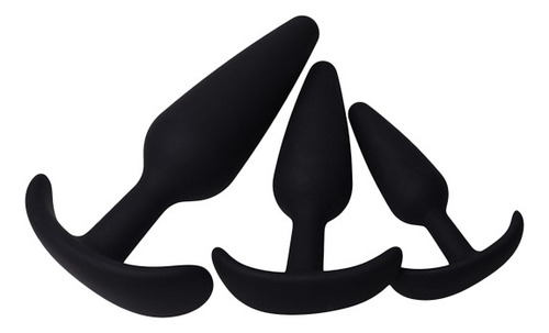 Butt Plug Anal Silicona Set De 3 Tamaños