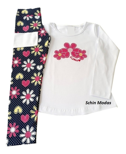 Kit 5 Conjuntos Infantil Menina Meia Estação Roupa Inverno