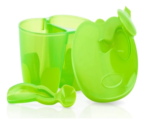 Tazon Nuby Easy Go Con Cuchara Integrada Verde Lima