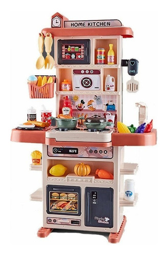 Juguetes Cocina Niños 43pzs 74cm Luz Sonido Agua Vapor Spray