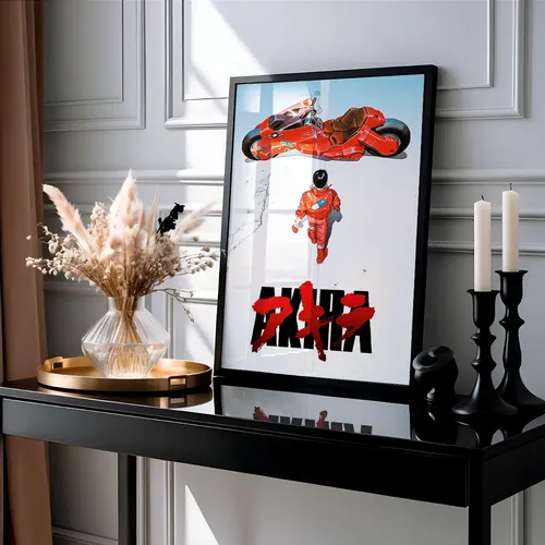 Quadro Filme Akira Anime Manga Moldura E Vidro Poster A2