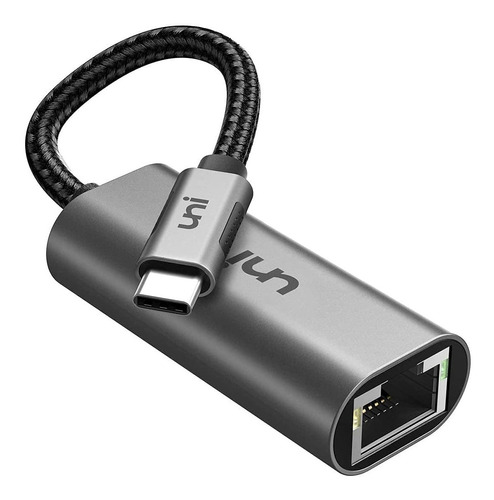 Adaptador De Red Usb-c A Ethernet Lan Gigabit Rj45  Gris