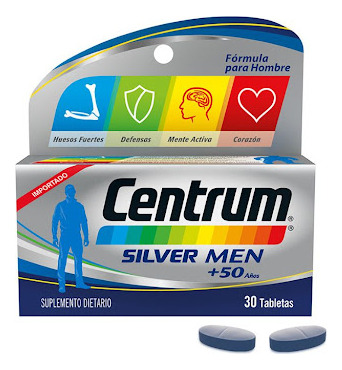 Centrum Silver Men + 50 Años Energía Y Defensas X 30 Tabs
