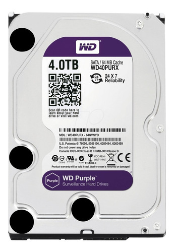 Disco Duro Western Digital 4tb Para Dvr Wd40purz