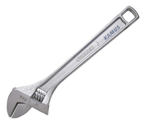 Llave Ajustable Perica 10 Pulgadas Cromada Sae Y Mm Uso Rudo Color Plateado