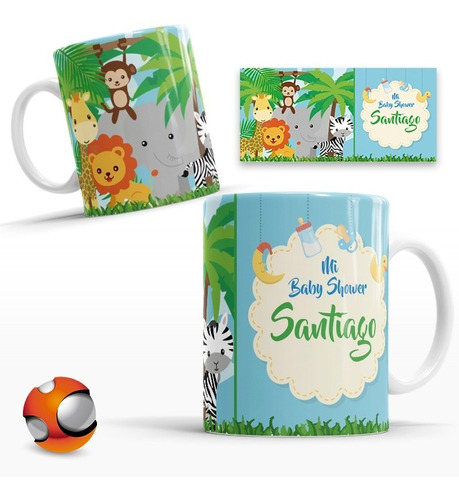 12 Tazas Personalizadas Recuerdos Baby Shower Niño Full