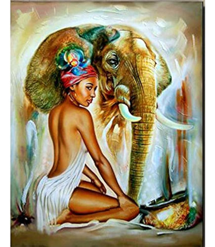 Yumeart Costura Bordado De Diamantes Elefante Africano Talad