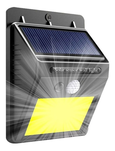 Imagen 1 de 9 de Aplique Reflector Led Panel Solar Sensor Movimiento 48 Leds