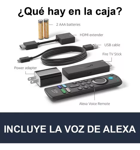 Fire TV Stick 3.ª generación de voz Full HD 8GB negro con 1GB de