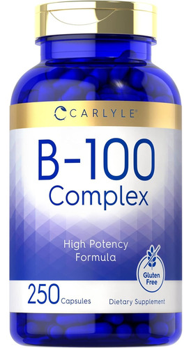 Complejo B-100 Carlyle B 100 Complex 250 Cápsulas Importado