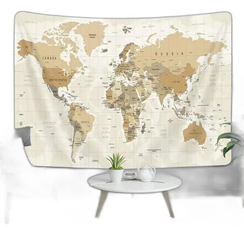 Tapiz De Mapa Del Viejo Mundo, Tapiz De Mapa Del Mundo Para