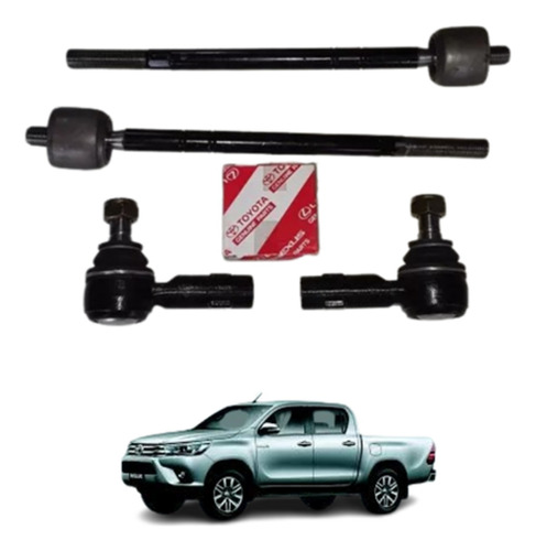 Kit 2 Extremo + 2 Precap Toyota Hilux 2016 Al 2024 4x2 4x4