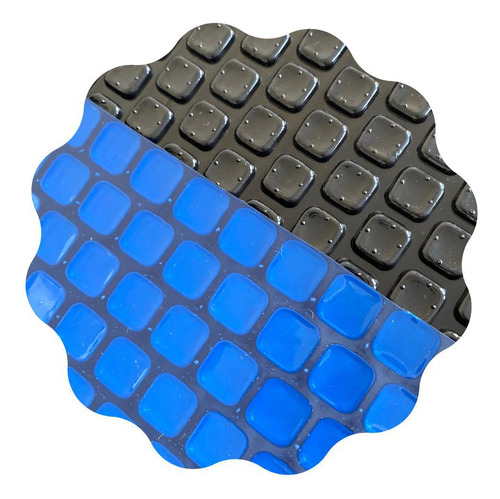 Capa Térmica Piscina 3,5x3,5 300 Micr Proteção Uv Black/blue