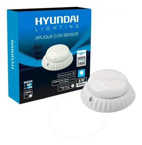 Pack 10 Aplique Led Sensor 8w Hyundai