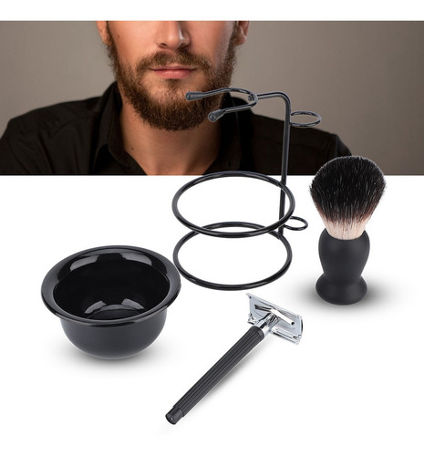 Homens Barba Jogo De Barbear Profissional Seguro Brush Tigel