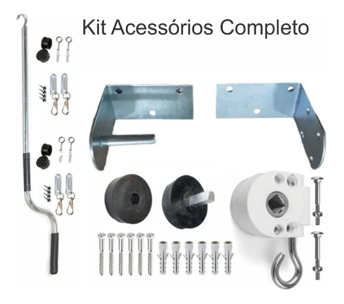 Imagem 4 de 7 de 4 Lonas Bege Com Visor + 4 Kit Acessórios Sem Os Tubos