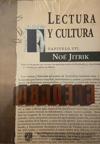 Lectura Y Cultura, Noé Jitrik