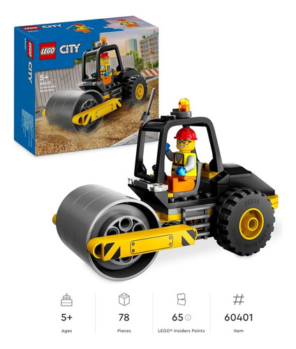 Lego 60401 City Maquina Aplanadora 78 Pzs